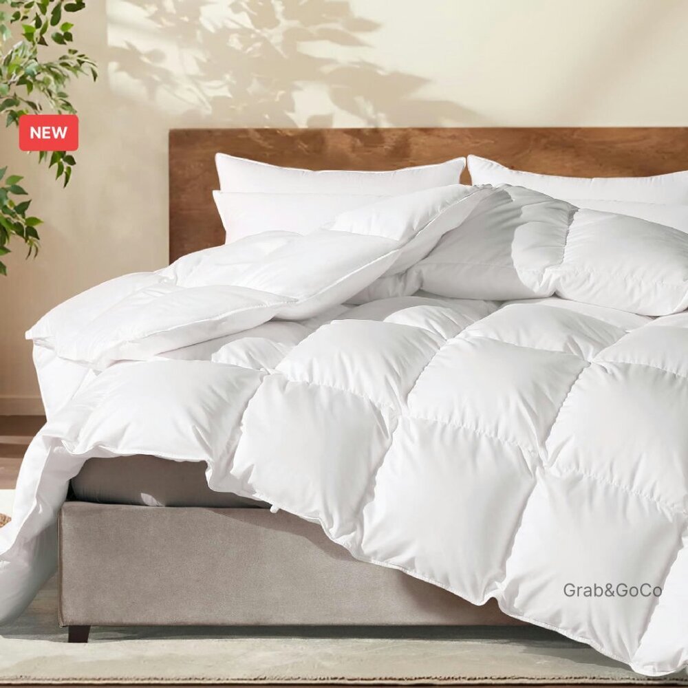 King Size Down Comforter All Season Hotel Luxury Bedding Ultra Soft Medium